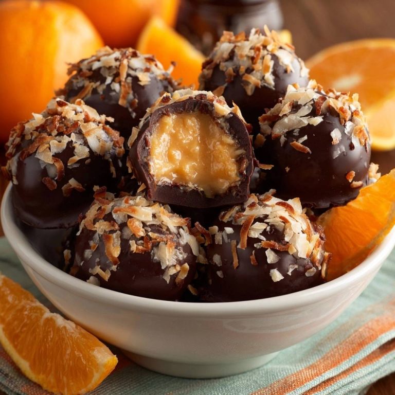 Kokos-Orangen-Karamell-Trüffel (Nie wieder auslaufende Füllung!)