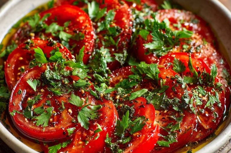 Marinierte Tomaten mit Petersilie (Keine wässrige Marinade mehr!)
