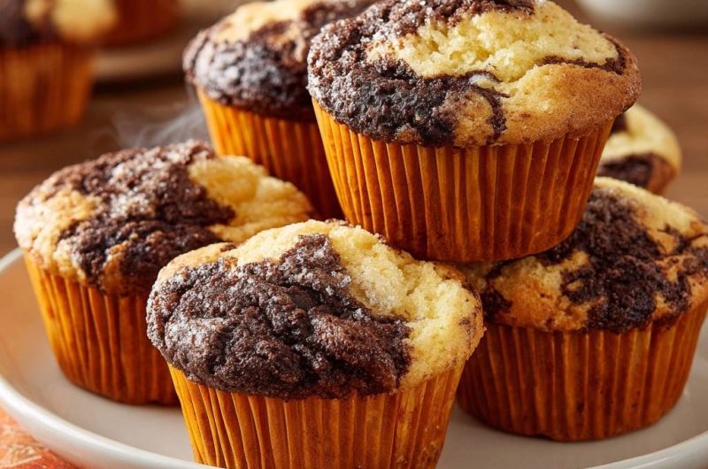 Marmor-Muffins (Nie wieder flache Muffins!)