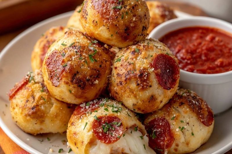 Pepperoni-Käse-Bällchen (Nie wieder auslaufender Käse!)