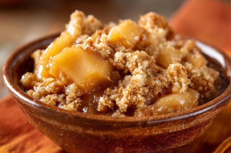 Rustikaler Apfelcrumble