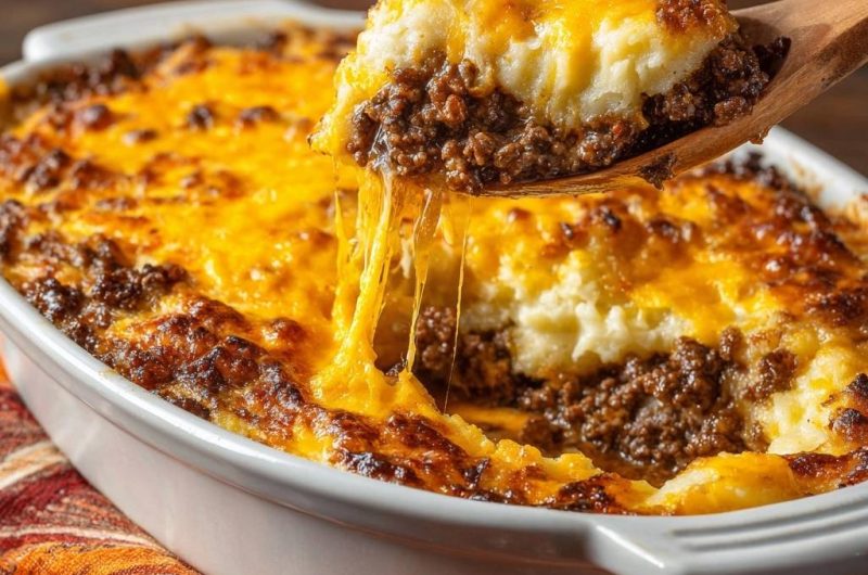 Saftiger Rindhack-Auflauf mit Käsekruste