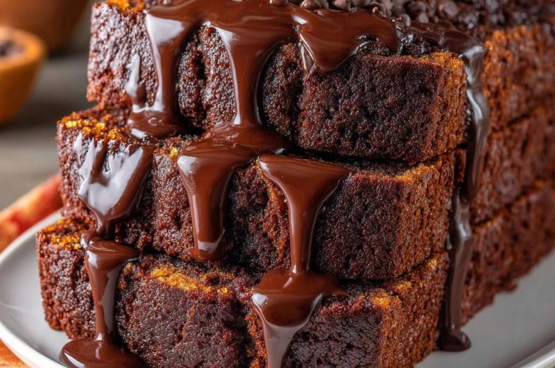 Saftiges Kürbischoko-Brot (Nie wieder gesunkene Schoko-Chips!)