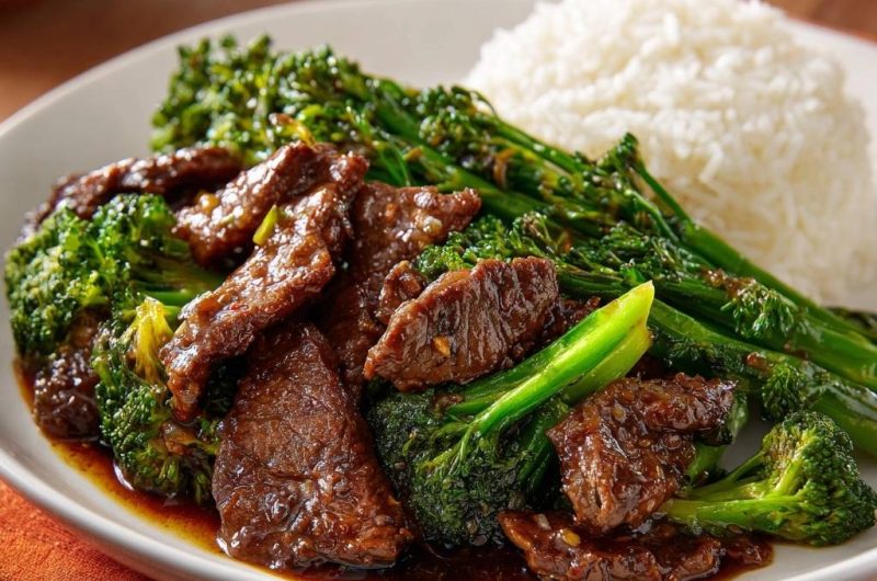 Saftiges Rindfleisch mit Brokkoli