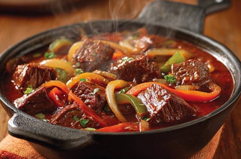 Saftiges Rindfleisch mit Paprika