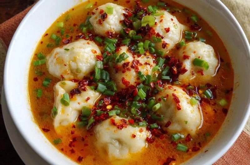 Scharfe Chili-Wonton-Suppe