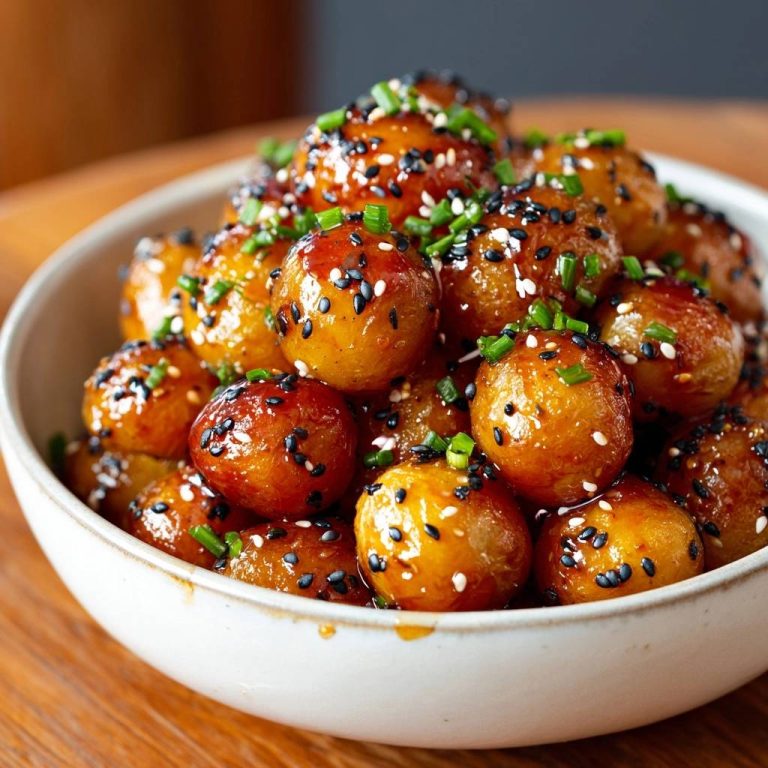 Sesamglasierte Babykartoffeln – Knusprig glasiert