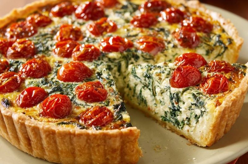 Spinat-Feta-Tomaten-Quiche