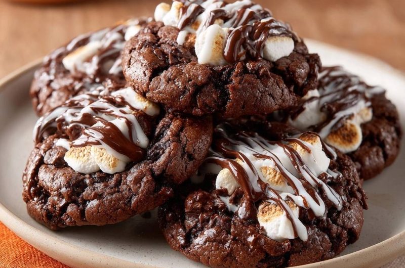 Ultimative Schoko-Marshmallow-Cookies (Nie wieder flache Kekse!)