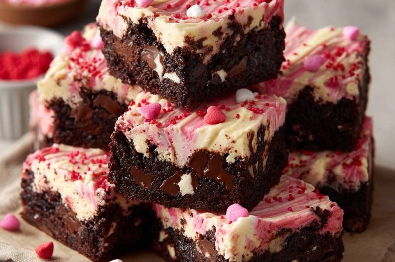 Valentins-Schoko-Brownies (Nie wieder trockene Brownies!)