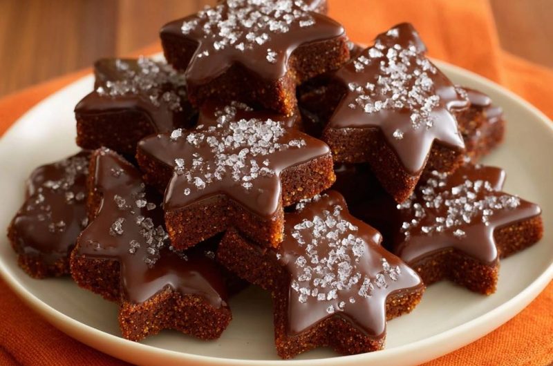 Weihnachtliche Schoko-Salz-Sterne