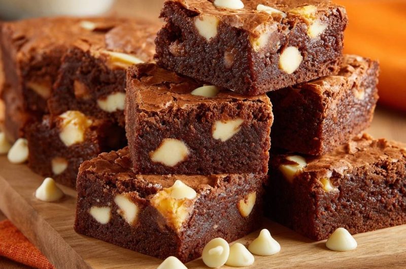 White Chocolate Chip Brownies (Nie wieder trockene Brownies!)