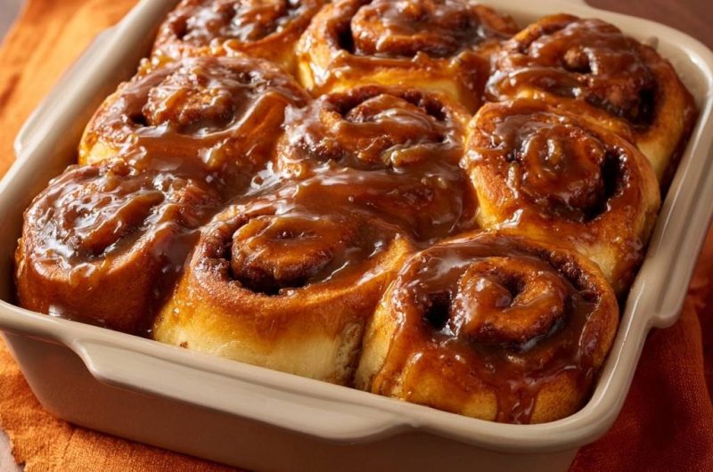 Zimtschnecken mit Karamellguss