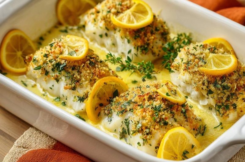 Zitronen-Thymian-Fischauflauf (Nie wieder trockener Fisch!)