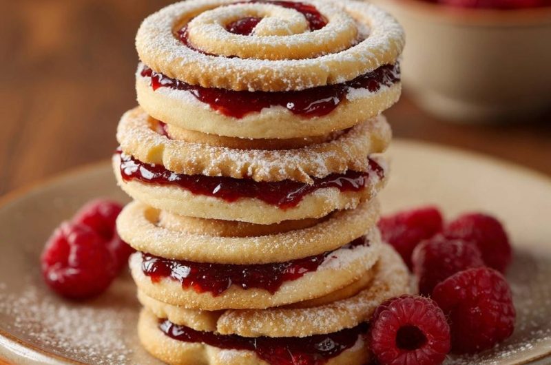 Himbeer-Spiral-Plätzchen