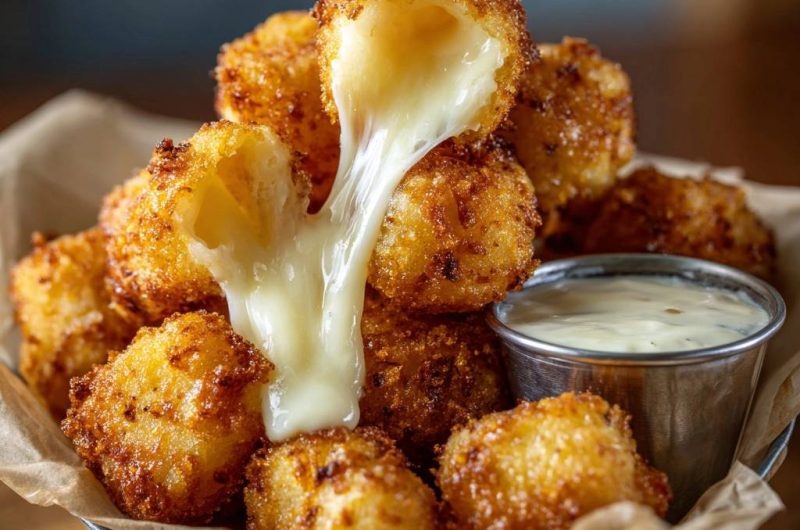 Käse-gefüllte Kartoffelnuggets