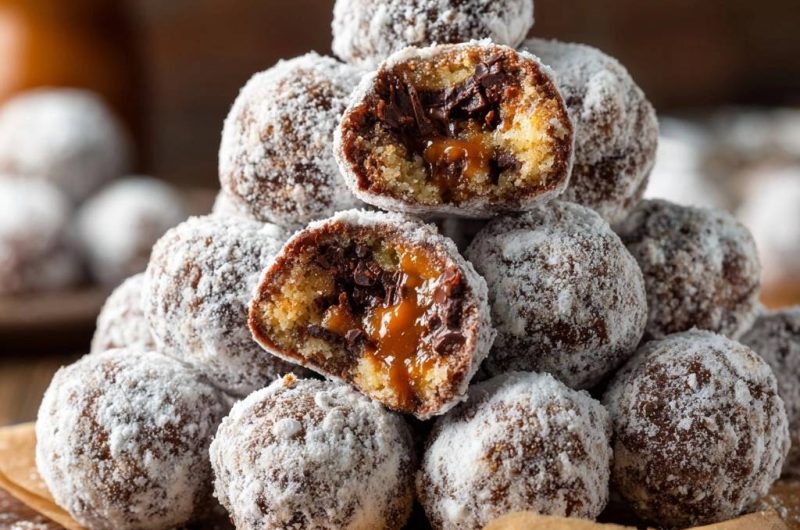 Schoko-Karamell-Schneebällchen