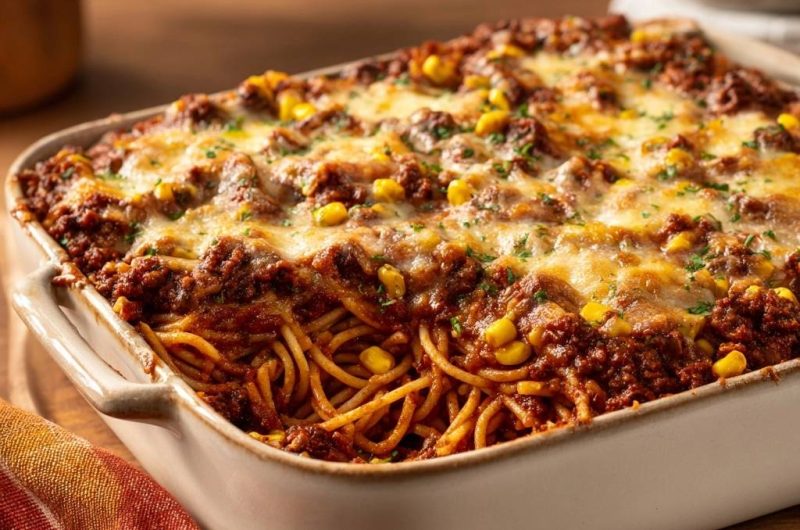 Spaghetti-Hack-Auflauf