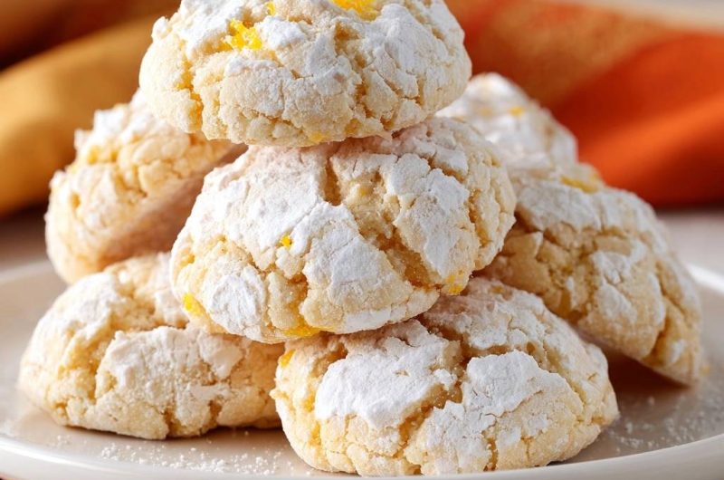 Zitronen-Crinkle-Cookies