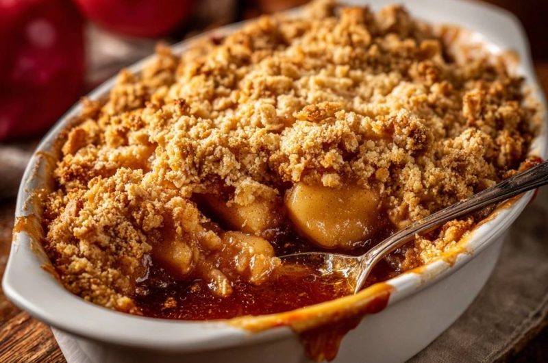 Apfel-Crumble (Endlich knuspriger Streusel!)