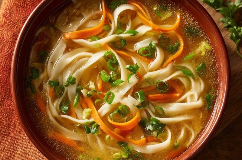Asiatische Karottennudelsuppe (Nie wieder matschige Nudeln)