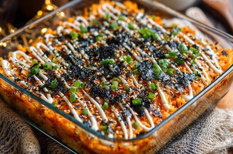 Asiatischer Kürbis-Fried-Rice-Auflauf