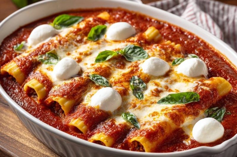 Überbackene Rind-Hack-Cannelloni