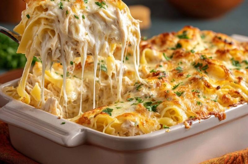 Cremige Hähnchen-Lasagne