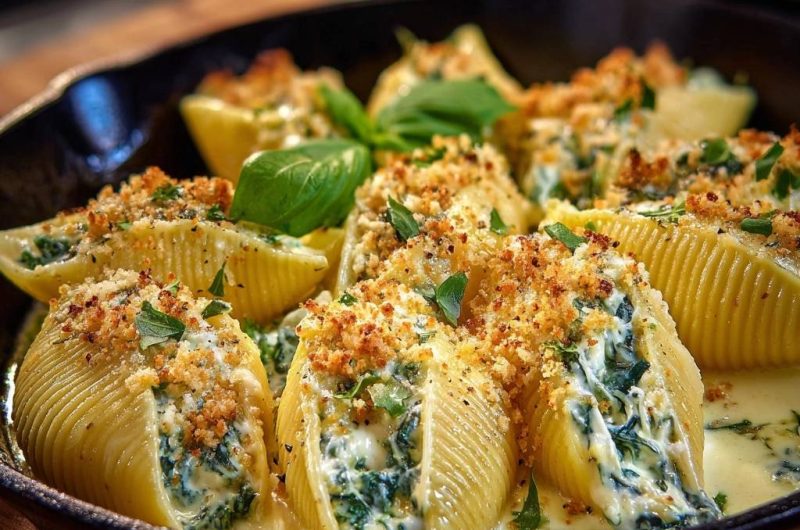 Cremige Spinat-Conchiglie (Kein wässriger Spinat mehr!)