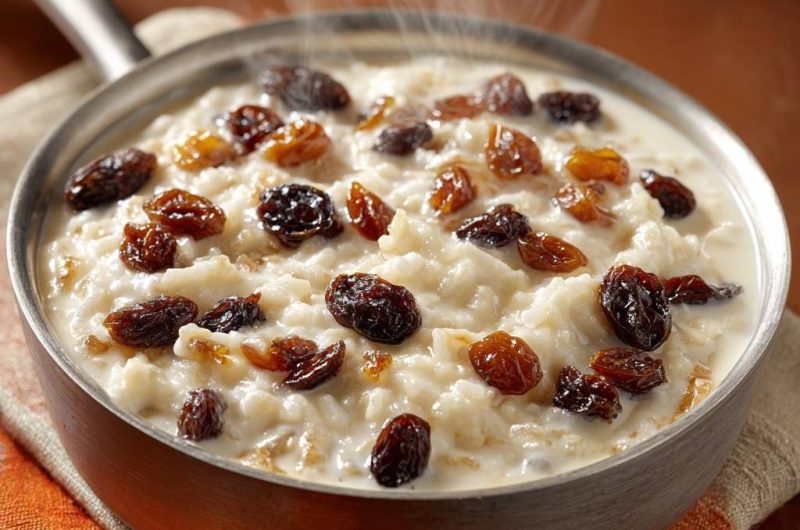 Cremiger Milchreis mit Rosinen