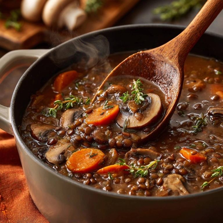 Cremiger Pilz-Linsen-Eintopf (Keine wässrige Soße mehr!)