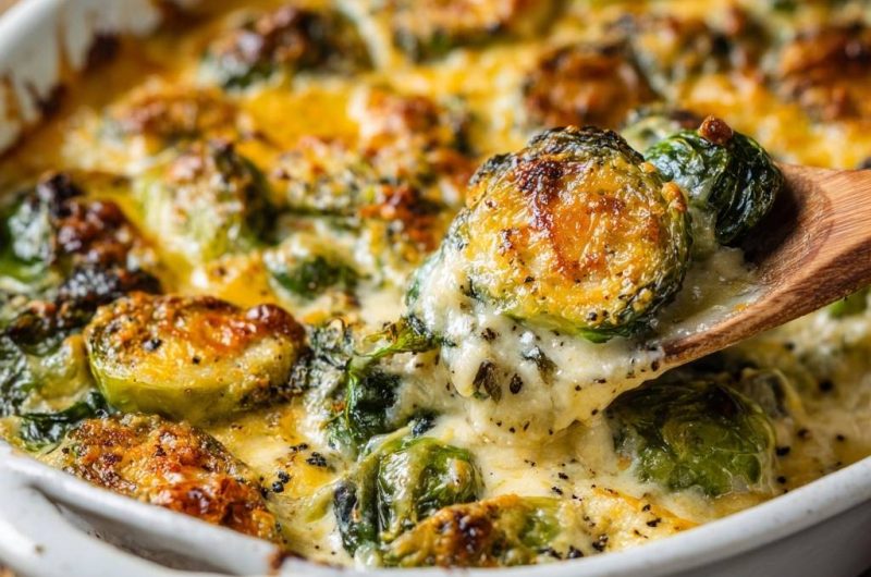 Cremiger Rosenkohl-Käse-Auflauf (Keine wässrige Soße mehr)