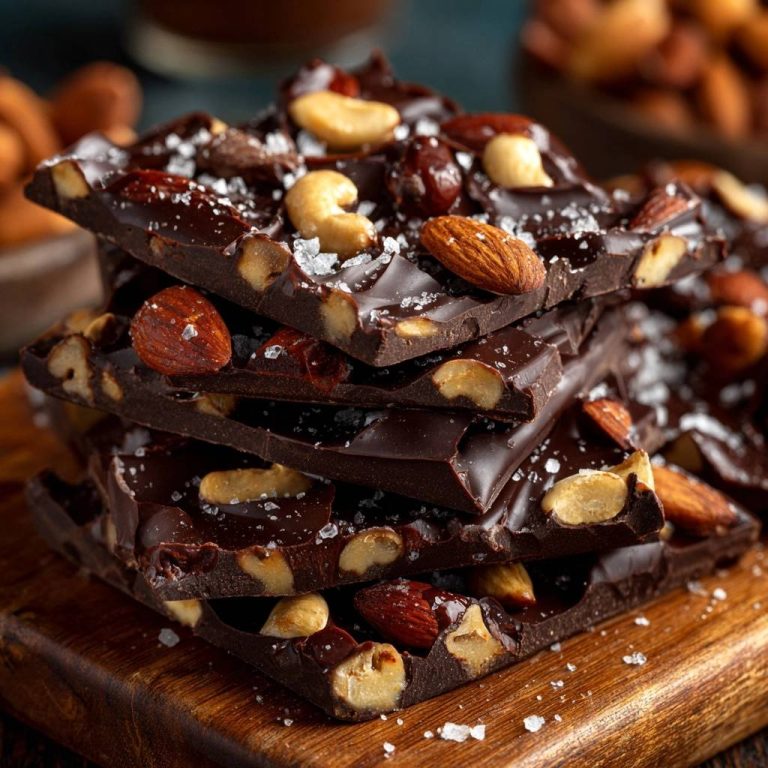 Dunkle Nuss-Schokoladenbark (Keine klumpige Schokolade mehr!)