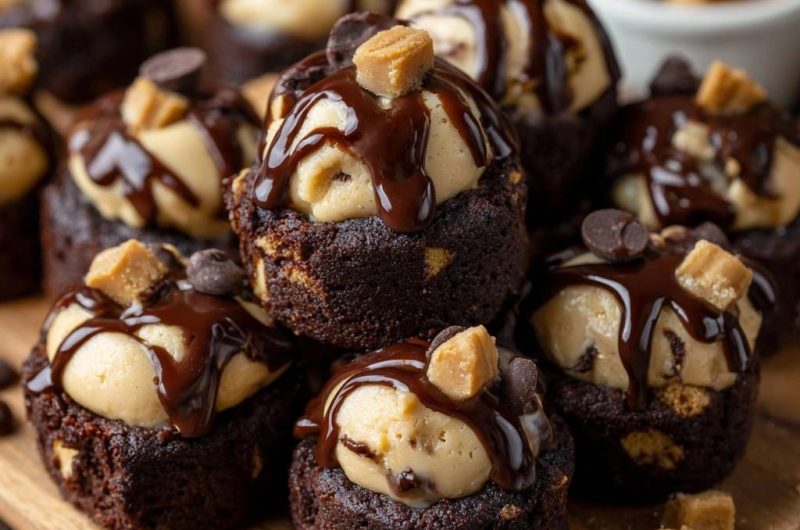 Erdnussbutter-Cup-Brownie-Häppchen