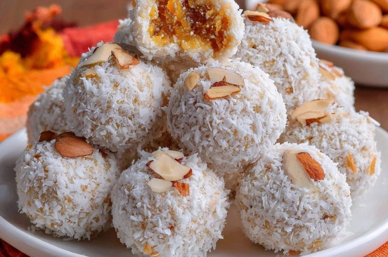 Gefüllte Kokos-Mandel-Bällchen (Nie wieder zerfallende Bällchen!)