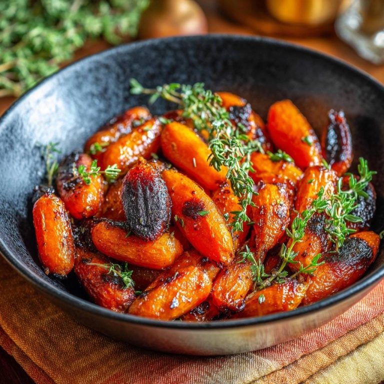 Glasierte Babykarotten mit Thymian (Nie wieder matschige Karotten!)