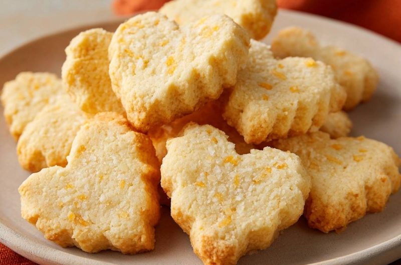 Herzförmige Orangen-Shortbread (Nie wieder auslaufende Form!)