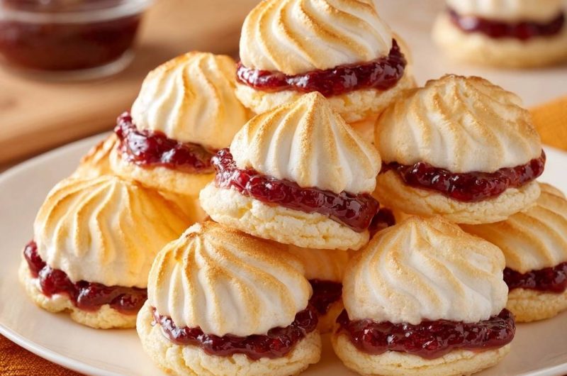 Himbeer-Baiser-Törtchen (Nie wieder zusammenfallendes Baiser)