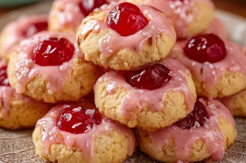 Kirsch-Mandel-Muldenkekse (Nie wieder verschwindende Mulden!)