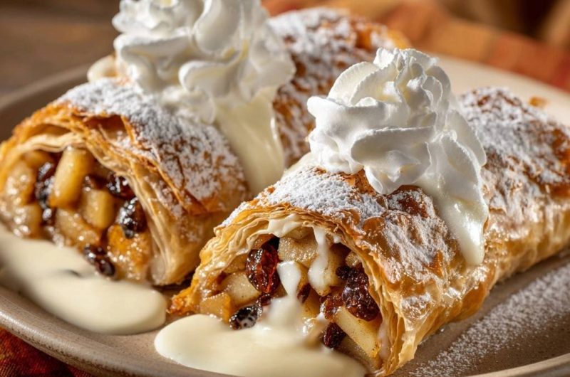 Knusprige Apfelstrudel-Rollen