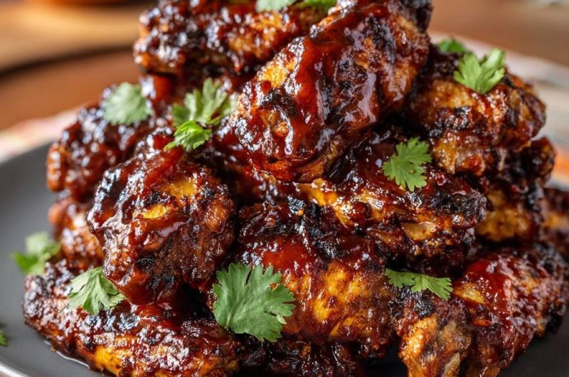 Knusprige BBQ-Hähnchenflügel