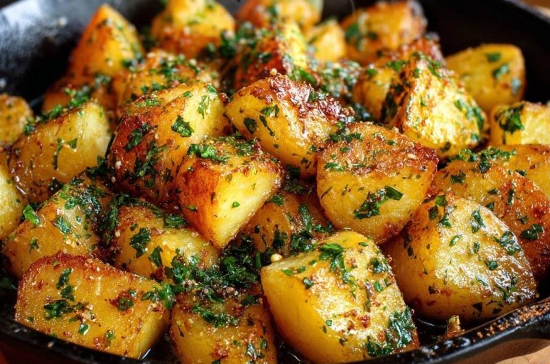 Knusprige Bratkartoffeln mit Petersilie