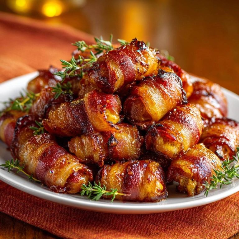 Knusprige Speckgerollte Datteln mit Käsefüllung (Nie wieder weicher Speck!)