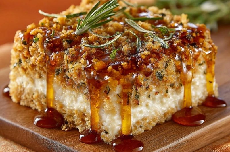 Knuspriger Honig-Rosmarin-Käse