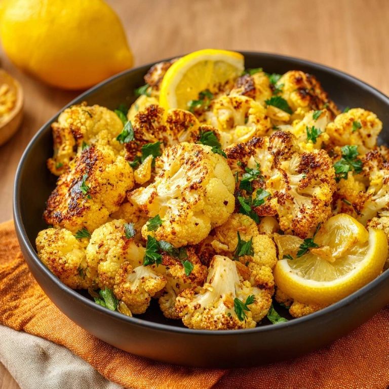 Knuspriger Kurkuma-Blütenkohl mit Zitrone: Rezept