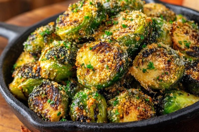 Knuspriger Parmesan-Rosenkohl (Nie wieder matschig!)