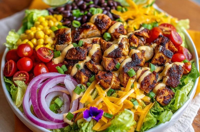 Knuspriger Tex-Mex-Hähnchensalat