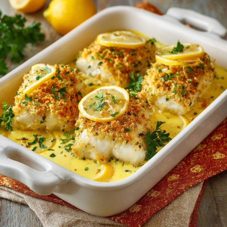 Knuspriger Zitronen-Kabeljau aus dem Ofen – Rezept