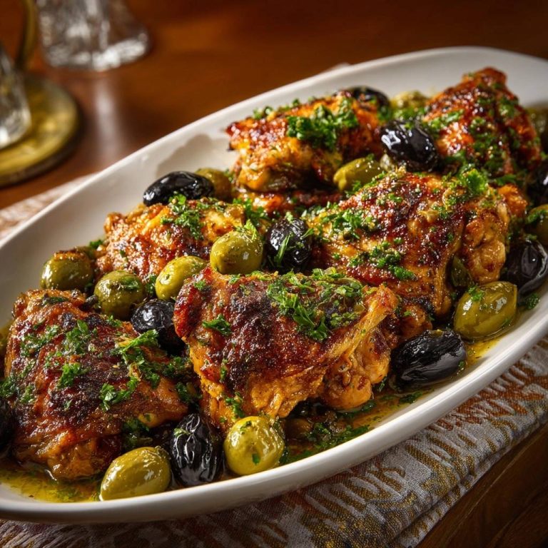 Knuspriges Hähnchen mit Oliven – saftig garantiert!
