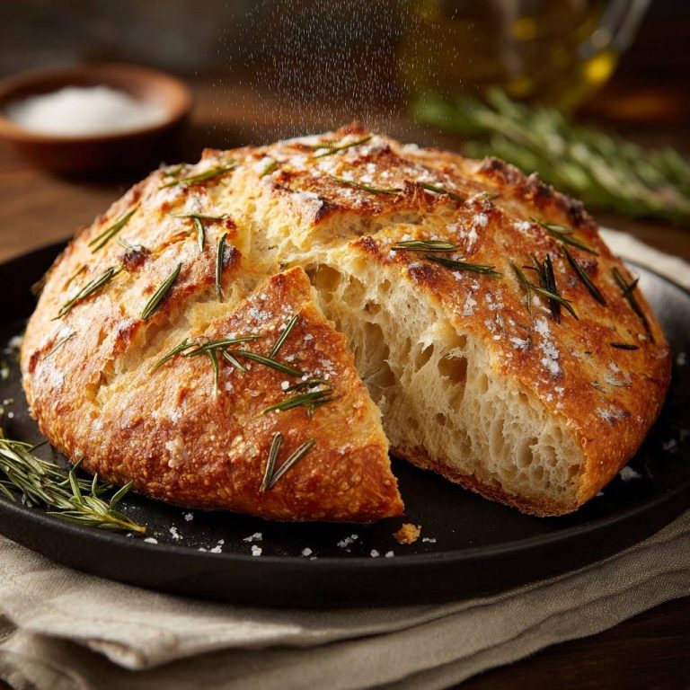 Knuspriges Rosmarin-Salz-Brot: No-Knead Rezept